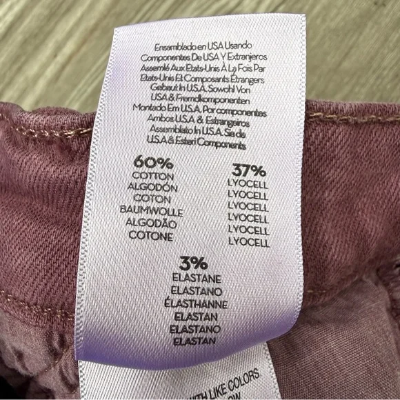 Mother The Rocky Rider Skimp High Rise‎ Skinny Jeans Mauve Wine Size 25 - Picture 11 of 12